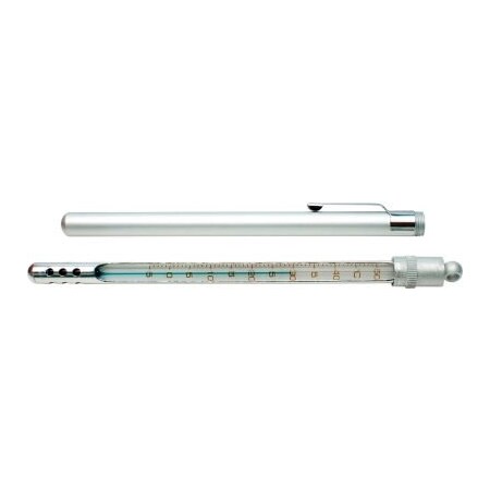 Bel-Art H-B Enviro-Safe Liquid-In-Glass Pocket Thermometer, -5 to 50C, Aluminum Duplex Case 605701900